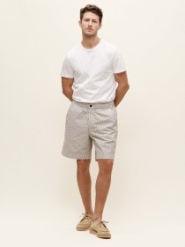 Seersucker shorts - blue stripes