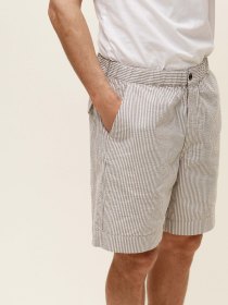 Seersucker shorts - blue stripes