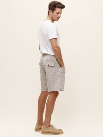 Seersucker shorts - blue stripes