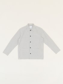Seersucker overshirt - blue stripes