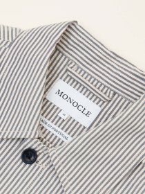 Seersucker overshirt - blue stripes