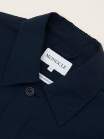 Seersucker overshirt - navy
