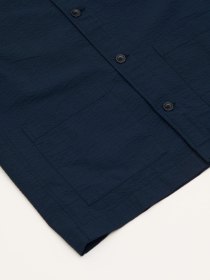 Seersucker overshirt - navy