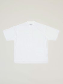 Short-sleeved popover shirt - white