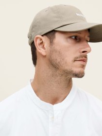 Cotton twill cap - taupe