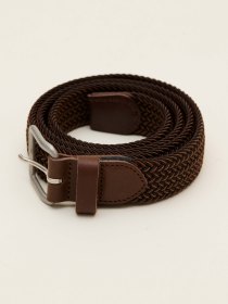 Braided belt - chocolate brown