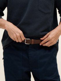 Braided belt - chocolate brown