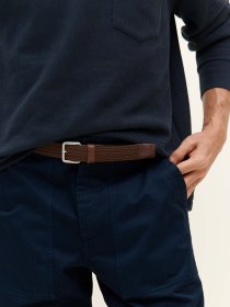 Braided belt - chocolate brown
