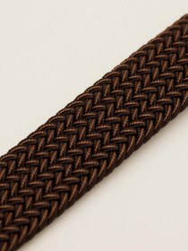 Braided belt - chocolate brown