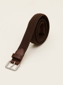 Braided belt - chocolate brown