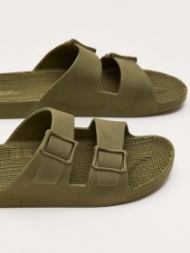 Double-strap sandals - moss