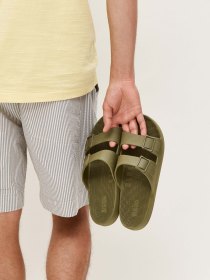 Double-strap sandals - moss