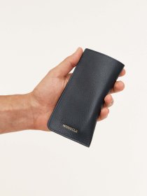 Leather sunglasses case - navy