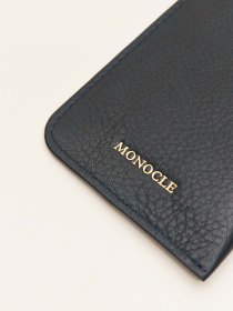 Leather sunglasses case - navy