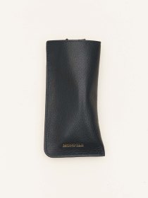 Leather sunglasses case - navy