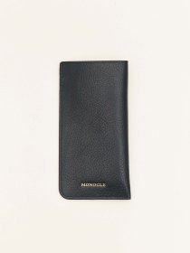 Leather sunglasses case - navy