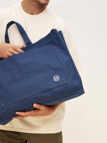 Canvas beach bag - navy
