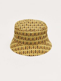 Printed bucket hat - yellow