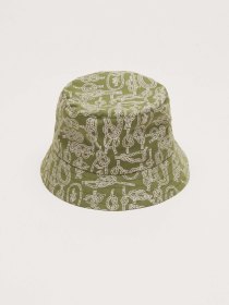 Printed bucket hat - olive