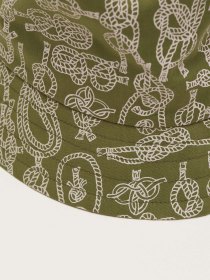 Printed bucket hat - olive
