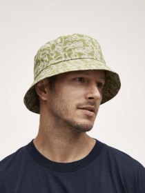 Printed bucket hat - olive