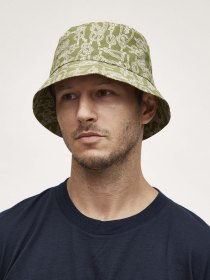 Printed bucket hat - olive