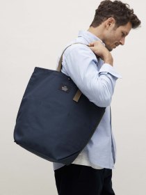 Carry-all tote - navy/green
