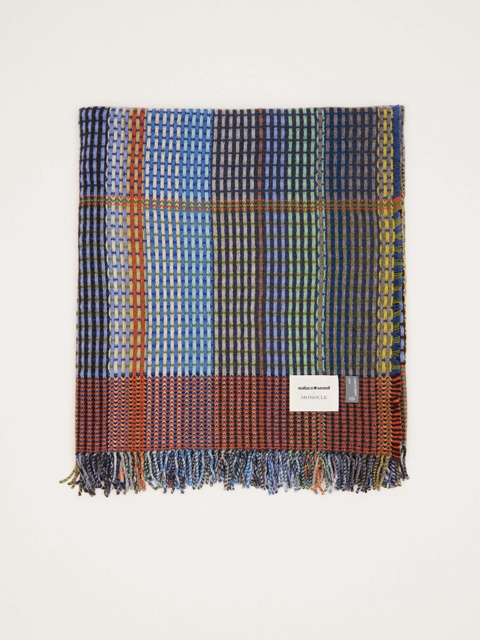 Basket weave throw - persian blue