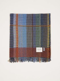 Basket weave throw - persian blue