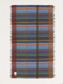 Basket weave throw - persian blue