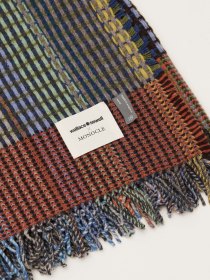 Basket weave throw - persian blue
