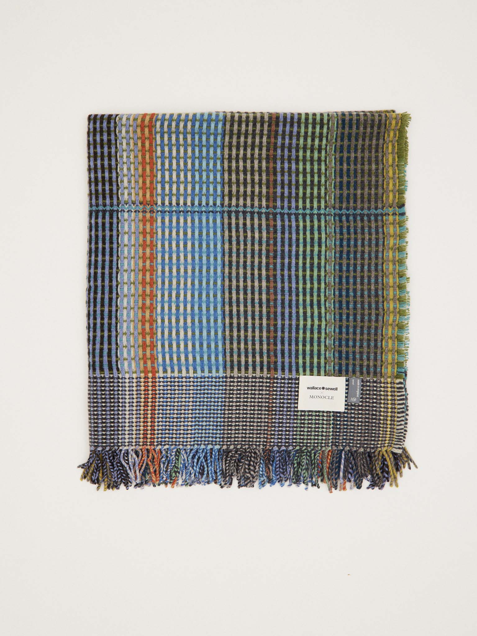 Basket weave throw - moss green