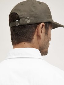Cotton twill cap - dark olive