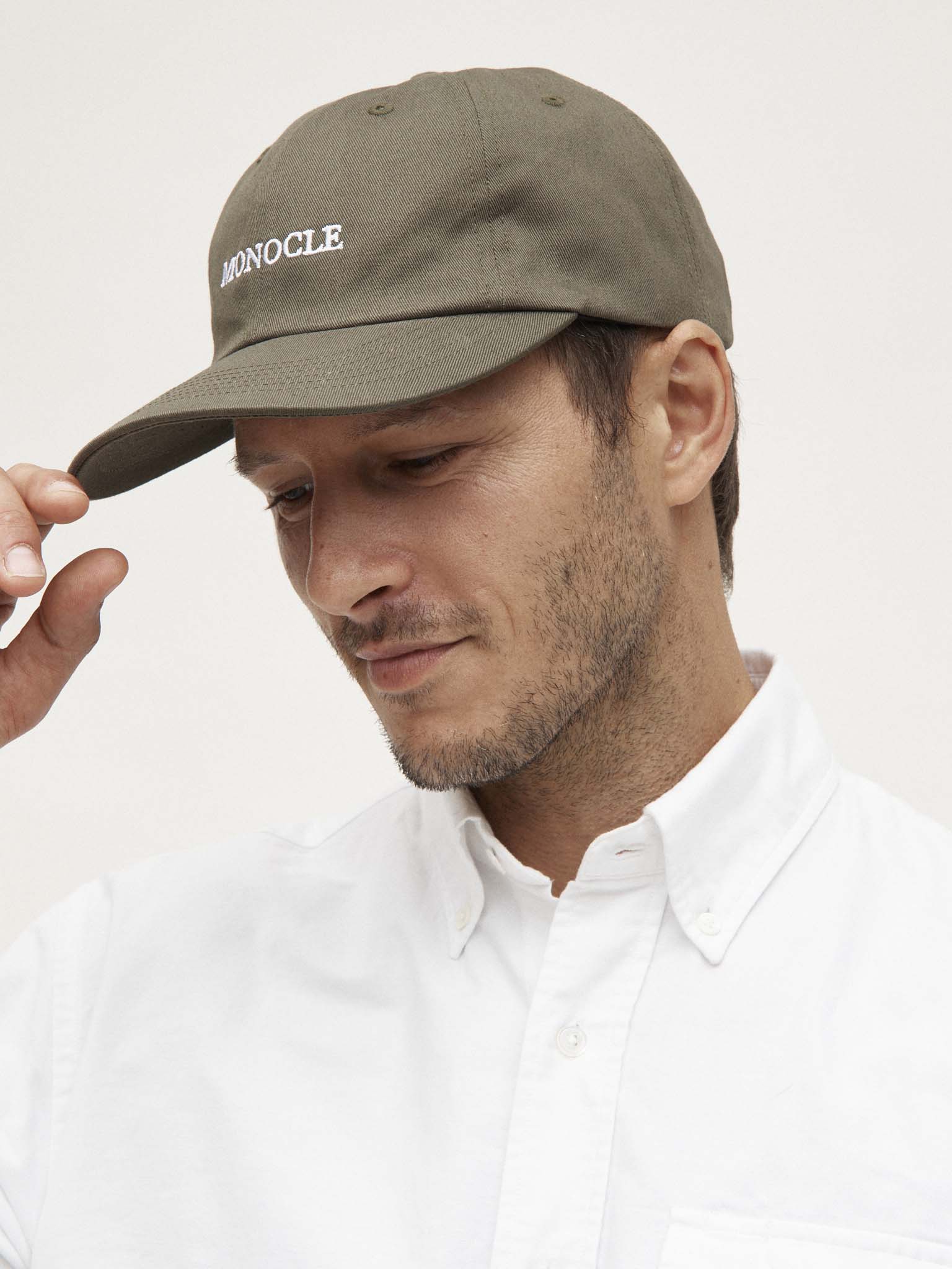 Cotton twill cap - dark olive