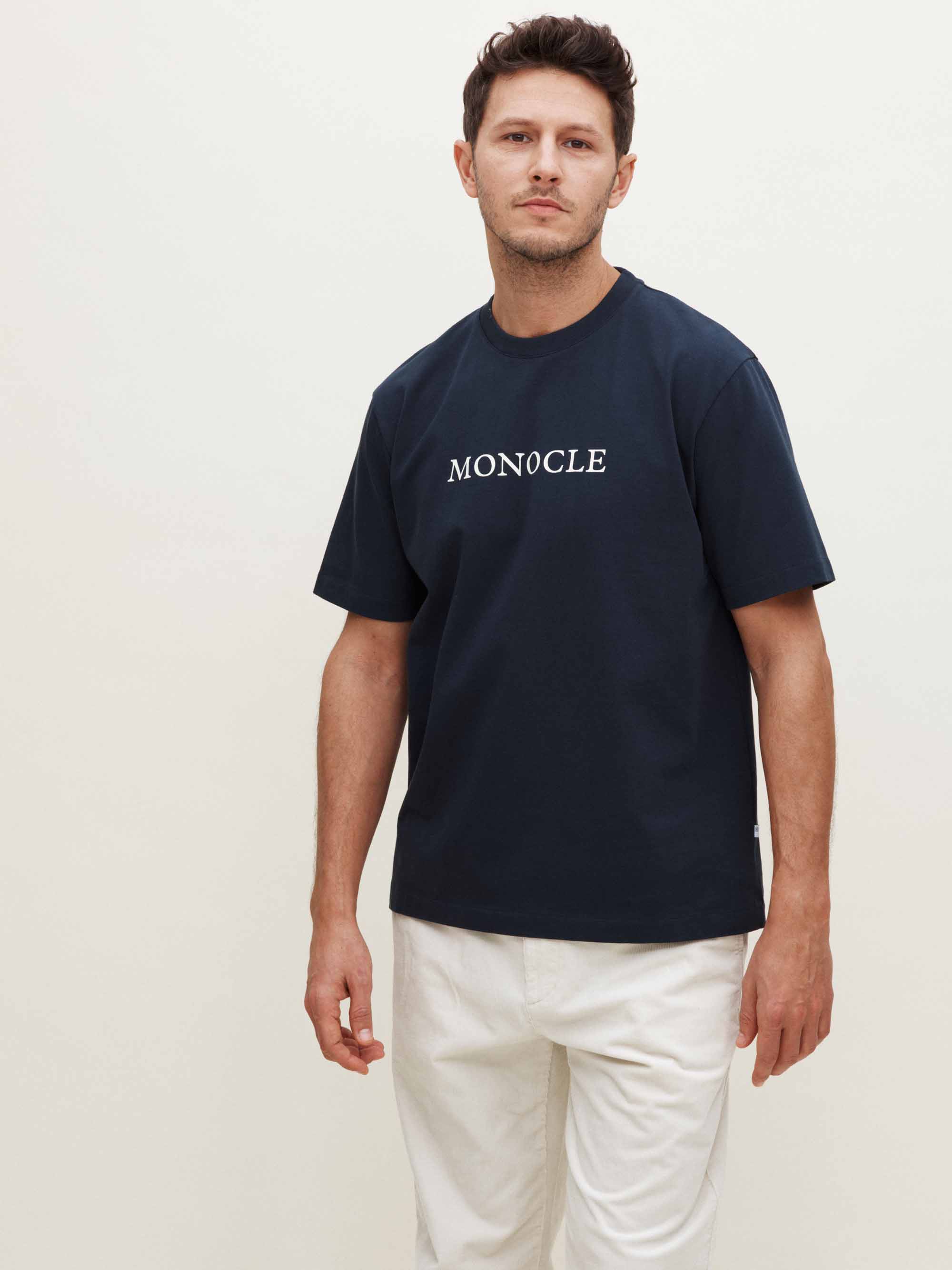 'Monocle' T-shirt - dark navy