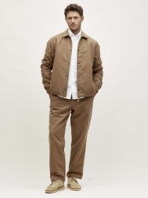 Moleskin coach jacket - tan