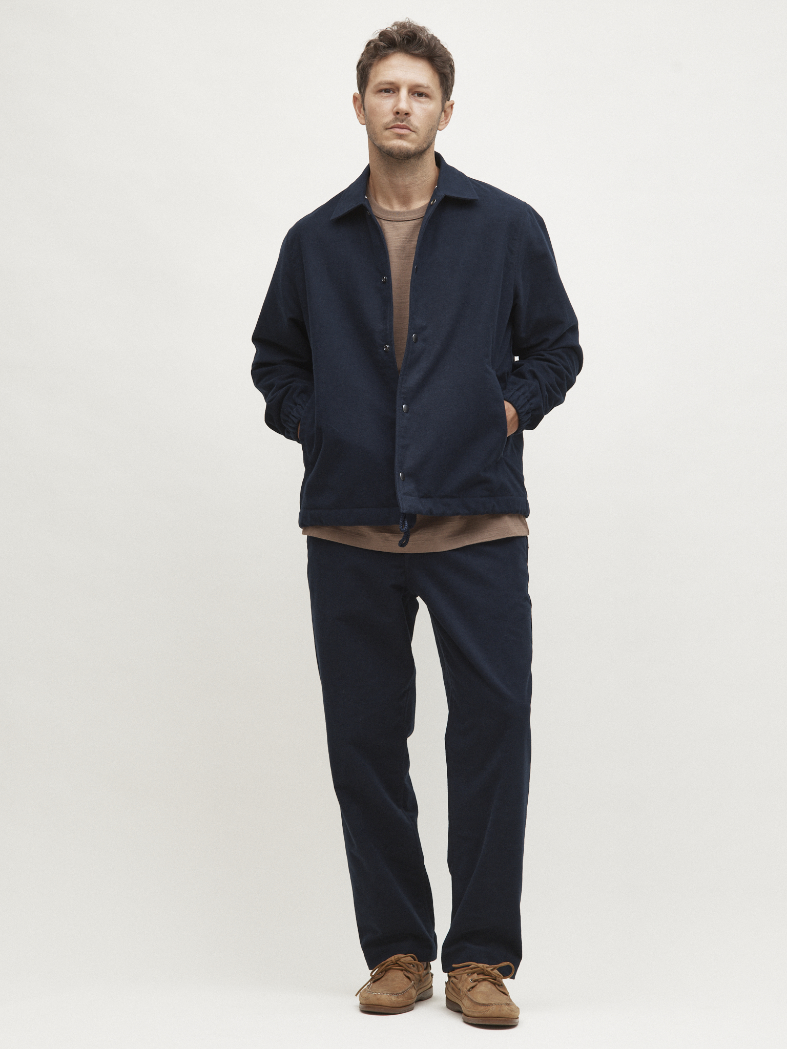 Moleskin coach jacket - navy