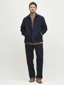 Moleskin coach jacket - navy
