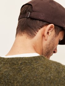 Cotton twill cap - espresso