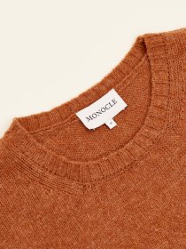 Spanish merino crewneck - rust