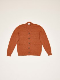 Spanish merino cardigan - rust