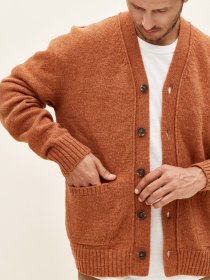 Spanish merino cardigan - rust