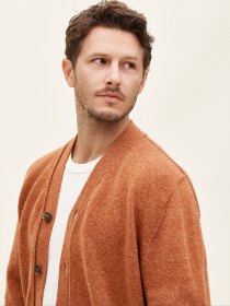 Spanish merino cardigan - rust