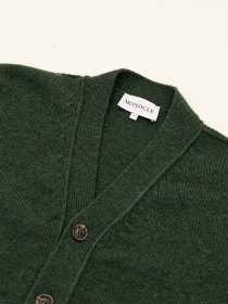 Spanish merino cardigan - garden green