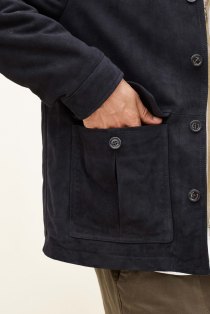 Suede jacket - dark blue