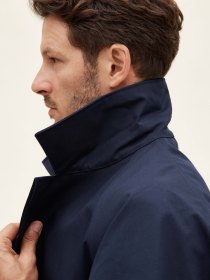Bonded cotton mac - navy
