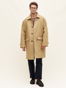 Bonded cotton mac - khaki