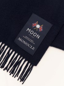 Wool cashmere scarf - navy