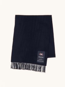Wool cashmere scarf - navy