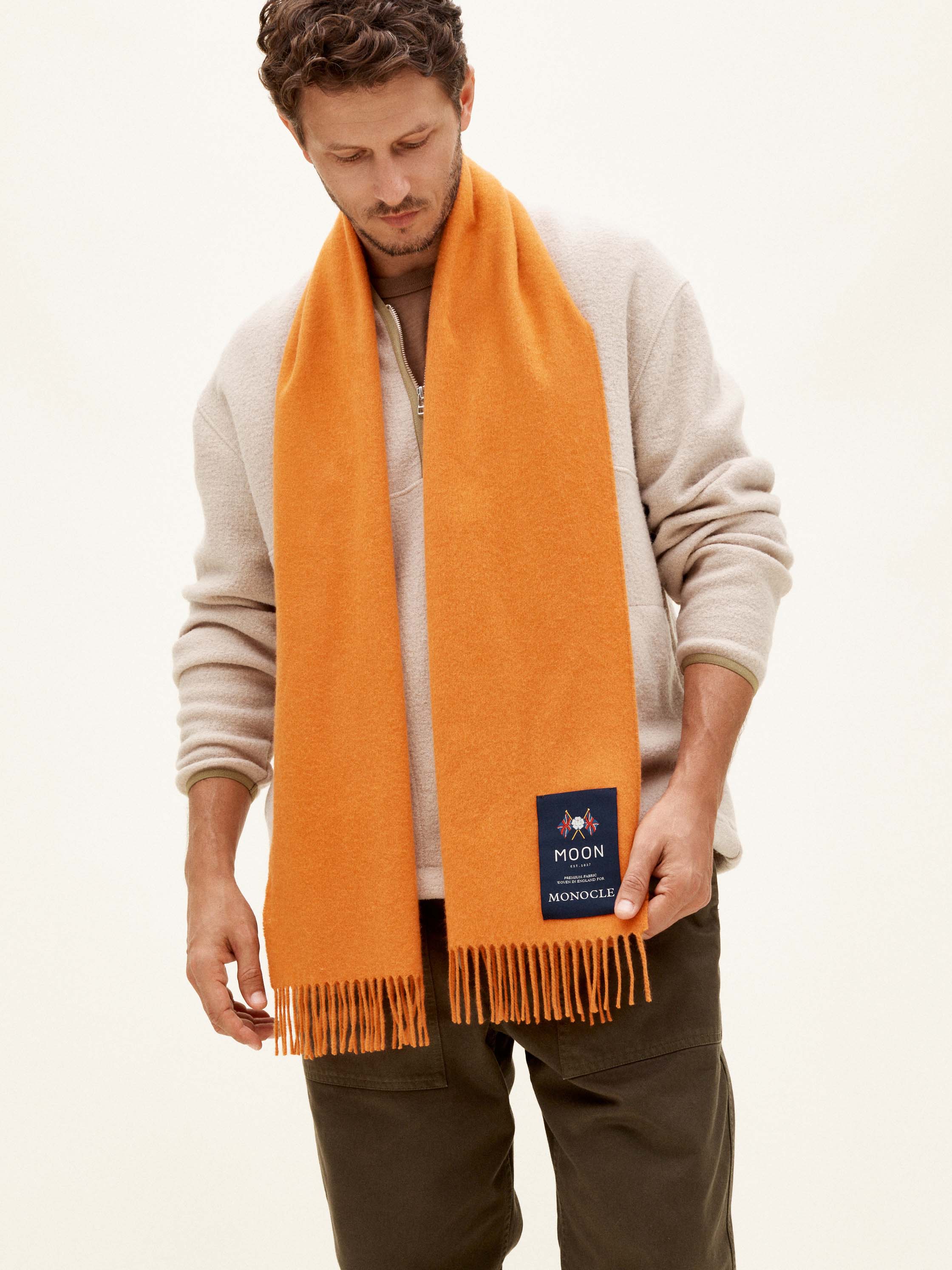 Wool cashmere scarf - orange